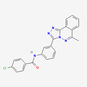 4-chloro-N-[3-(6-methyl[1,2,4]triazolo[3,4-a]phthalazin-3-yl)phenyl]benzamide