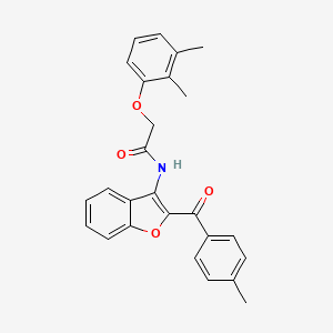 molecular formula C26H23NO4 B11579193 2-(2,3-dimethylphenoxy)-N-[2-(4-methylbenzoyl)-1-benzofuran-3-yl]acetamide 