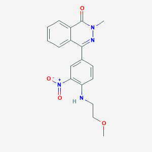 molecular formula C18H18N4O4 B11579194 4-{4-[(2-methoxyethyl)amino]-3-nitrophenyl}-2-methylphthalazin-1(2H)-one 