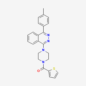 molecular formula C24H22N4OS B11579196 Thiophen-2-yl-[4-(4-p-tolyl-phthalazin-1-yl)-piperazin-1-yl]-methanone 