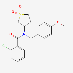 molecular formula C19H20ClNO4S B11579198 2-chloro-N-(1,1-dioxidotetrahydrothiophen-3-yl)-N-(4-methoxybenzyl)benzamide 