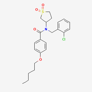 N-(2-chlorobenzyl)-N-(1,1-dioxidotetrahydrothiophen-3-yl)-4-(pentyloxy)benzamide