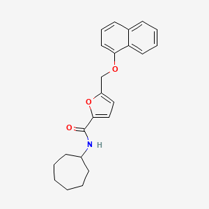 N-cycloheptyl-5-[(naphthalen-1-yloxy)methyl]furan-2-carboxamide