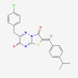 (2Z)-6-(4-chlorobenzyl)-2-[4-(propan-2-yl)benzylidene]-7H-[1,3]thiazolo[3,2-b][1,2,4]triazine-3,7(2H)-dione