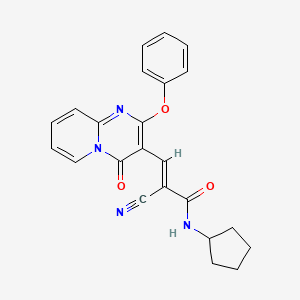 (2E)-2-Cyano-N-cyclopentyl-3-{4-oxo-2-phenoxy-4H-pyrido[1,2-A]pyrimidin-3-YL}prop-2-enamide