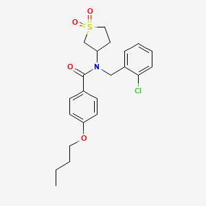 4-butoxy-N-(2-chlorobenzyl)-N-(1,1-dioxidotetrahydrothiophen-3-yl)benzamide