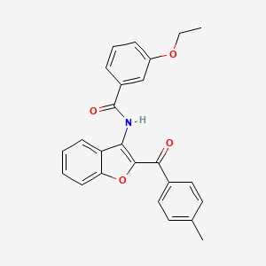 molecular formula C25H21NO4 B11579272 3-ethoxy-N-[2-(4-methylbenzoyl)-1-benzofuran-3-yl]benzamide 