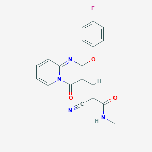 (2E)-2-cyano-N-ethyl-3-[2-(4-fluorophenoxy)-4-oxo-4H-pyrido[1,2-a]pyrimidin-3-yl]prop-2-enamide