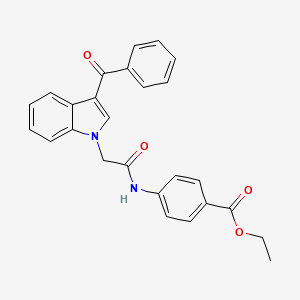 ethyl 4-({[3-(phenylcarbonyl)-1H-indol-1-yl]acetyl}amino)benzoate