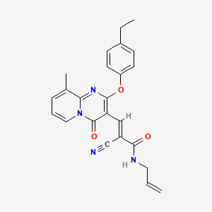 (2E)-2-cyano-3-[2-(4-ethylphenoxy)-9-methyl-4-oxo-4H-pyrido[1,2-a]pyrimidin-3-yl]-N-(prop-2-en-1-yl)prop-2-enamide