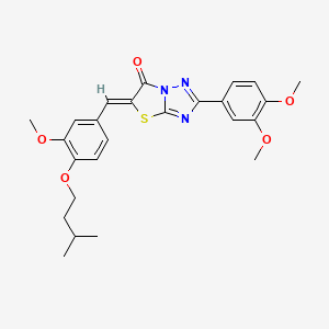 (5Z)-2-(3,4-dimethoxyphenyl)-5-[3-methoxy-4-(3-methylbutoxy)benzylidene][1,3]thiazolo[3,2-b][1,2,4]triazol-6(5H)-one