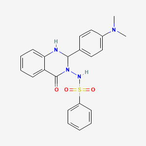 N-[2-[4-(dimethylamino)phenyl]-4-oxo-1,4-dihydroquinazolin-3(2H)-yl]benzenesulfonamide