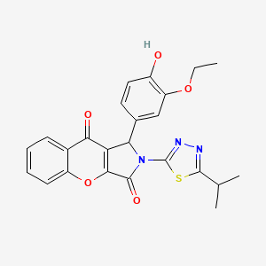 1-(3-Ethoxy-4-hydroxyphenyl)-2-[5-(propan-2-yl)-1,3,4-thiadiazol-2-yl]-1,2-dihydrochromeno[2,3-c]pyrrole-3,9-dione