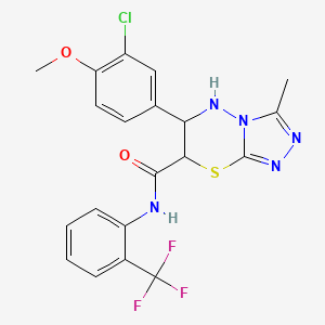 6-(3-chloro-4-methoxyphenyl)-3-methyl-N-[2-(trifluoromethyl)phenyl]-6,7-dihydro-5H-[1,2,4]triazolo[3,4-b][1,3,4]thiadiazine-7-carboxamide