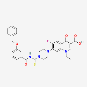 7-[4-({[3-(Benzyloxy)phenyl]carbonyl}carbamothioyl)piperazin-1-yl]-1-ethyl-6-fluoro-4-oxo-1,4-dihydroquinoline-3-carboxylic acid