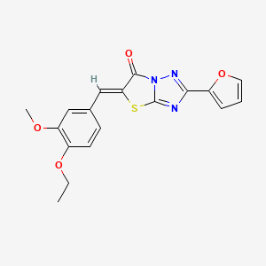 (5Z)-5-(4-ethoxy-3-methoxybenzylidene)-2-(furan-2-yl)[1,3]thiazolo[3,2-b][1,2,4]triazol-6(5H)-one