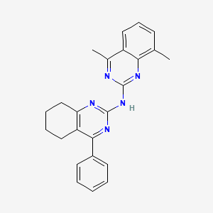 molecular formula C24H23N5 B11579425 4,8-dimethyl-N-(4-phenyl-5,6,7,8-tetrahydroquinazolin-2-yl)quinazolin-2-amine 