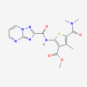 5-Dimethylcarbamoyl-4-methyl-2-[([1,2,4]triazolo[1,5-a]pyrimidine-2-carbonyl)-amino]-thiophene-3-carboxylic acid methyl ester