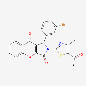 molecular formula C23H15BrN2O4S B11579463 2-(5-Acetyl-4-methyl-1,3-thiazol-2-yl)-1-(3-bromophenyl)-1,2-dihydrochromeno[2,3-c]pyrrole-3,9-dione 