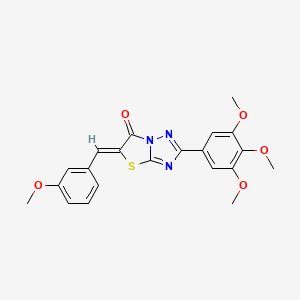 molecular formula C21H19N3O5S B11579469 (5Z)-5-(3-methoxybenzylidene)-2-(3,4,5-trimethoxyphenyl)[1,3]thiazolo[3,2-b][1,2,4]triazol-6(5H)-one 