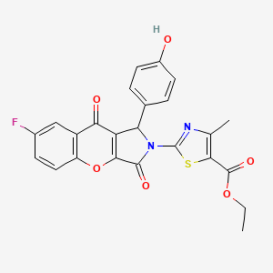 ethyl 2-[7-fluoro-1-(4-hydroxyphenyl)-3,9-dioxo-3,9-dihydrochromeno[2,3-c]pyrrol-2(1H)-yl]-4-methyl-1,3-thiazole-5-carboxylate