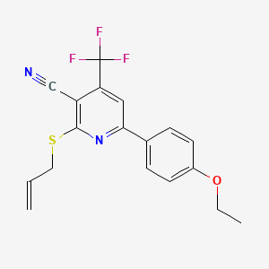 6-(4-Ethoxyphenyl)-2-(prop-2-en-1-ylsulfanyl)-4-(trifluoromethyl)pyridine-3-carbonitrile