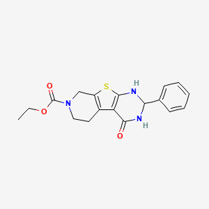 ethyl 3-oxo-5-phenyl-8-thia-4,6,11-triazatricyclo[7.4.0.02,7]trideca-1(9),2(7)-diene-11-carboxylate