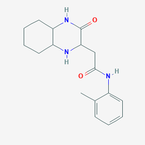 molecular formula C17H23N3O2 B11579507 2-(3-Oxo-decahydro-quinoxalin-2-yl)-N-o-tolyl-acetamide 