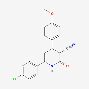 6-(4-Chlorophenyl)-4-(4-methoxyphenyl)-2-oxo-1,2,3,4-tetrahydropyridine-3-carbonitrile