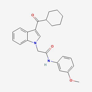 2-[3-(cyclohexylcarbonyl)-1H-indol-1-yl]-N-(3-methoxyphenyl)acetamide