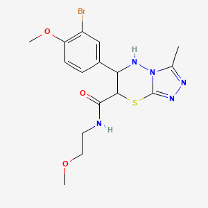 6-(3-bromo-4-methoxyphenyl)-N-(2-methoxyethyl)-3-methyl-6,7-dihydro-5H-[1,2,4]triazolo[3,4-b][1,3,4]thiadiazine-7-carboxamide