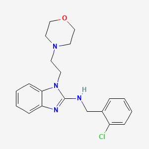 molecular formula C20H23ClN4O B11579557 N-(2-chlorobenzyl)-1-[2-(morpholin-4-yl)ethyl]-1H-benzimidazol-2-amine 