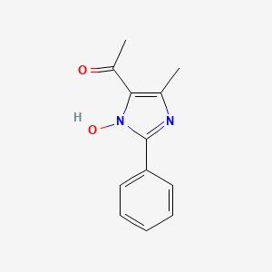 molecular formula C12H12N2O2 B11579560 1-(1-hydroxy-4-methyl-2-phenyl-1H-imidazol-5-yl)ethanone 