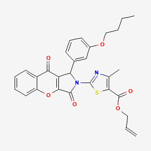 prop-2-en-1-yl 2-[1-(3-butoxyphenyl)-3,9-dioxo-3,9-dihydrochromeno[2,3-c]pyrrol-2(1H)-yl]-4-methyl-1,3-thiazole-5-carboxylate