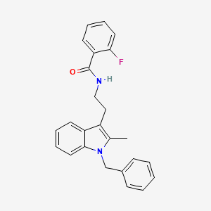 molecular formula C25H23FN2O B11579572 N-[2-(1-benzyl-2-methyl-1H-indol-3-yl)ethyl]-2-fluorobenzamide 