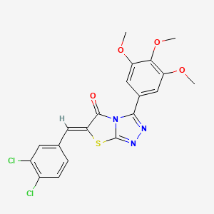 (6Z)-6-(3,4-dichlorobenzylidene)-3-(3,4,5-trimethoxyphenyl)[1,3]thiazolo[2,3-c][1,2,4]triazol-5(6H)-one