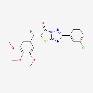 molecular formula C20H16ClN3O4S B11579577 (5Z)-2-(3-chlorophenyl)-5-(3,4,5-trimethoxybenzylidene)[1,3]thiazolo[3,2-b][1,2,4]triazol-6(5H)-one 