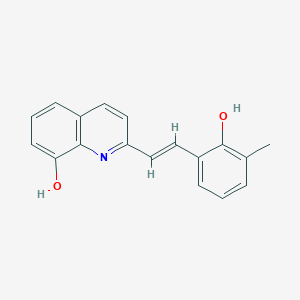 molecular formula C18H15NO2 B11579622 2-[(E)-2-(2-hydroxy-3-methylphenyl)ethenyl]quinolin-8-ol 