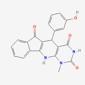 2-(3-hydroxyphenyl)-7-methyl-5,7,9-triazatetracyclo[8.7.0.03,8.011,16]heptadeca-1(10),3(8),11,13,15-pentaene-4,6,17-trione