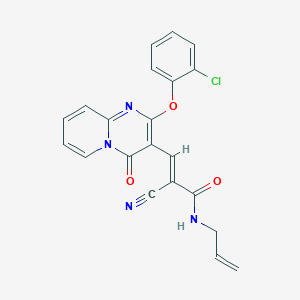 (2E)-3-[2-(2-chlorophenoxy)-4-oxo-4H-pyrido[1,2-a]pyrimidin-3-yl]-2-cyano-N-(prop-2-en-1-yl)prop-2-enamide