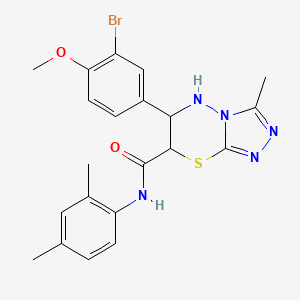 6-(3-bromo-4-methoxyphenyl)-N-(2,4-dimethylphenyl)-3-methyl-6,7-dihydro-5H-[1,2,4]triazolo[3,4-b][1,3,4]thiadiazine-7-carboxamide