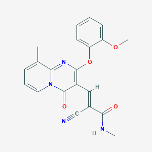 (2E)-2-cyano-3-[2-(2-methoxyphenoxy)-9-methyl-4-oxo-4H-pyrido[1,2-a]pyrimidin-3-yl]-N-methylprop-2-enamide