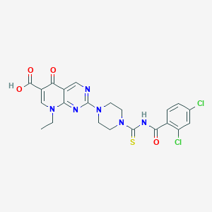 2-[4-[(2,4-Dichlorobenzoyl)carbamothioyl]piperazin-1-yl]-8-ethyl-5-oxopyrido[2,3-d]pyrimidine-6-carboxylic acid