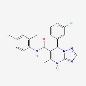 7-(3-chlorophenyl)-N-(2,4-dimethylphenyl)-5-methyl-4,7-dihydro[1,2,4]triazolo[1,5-a]pyrimidine-6-carboxamide