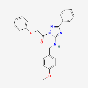 1-{5-[(4-methoxybenzyl)amino]-3-phenyl-1H-1,2,4-triazol-1-yl}-2-phenoxyethanone