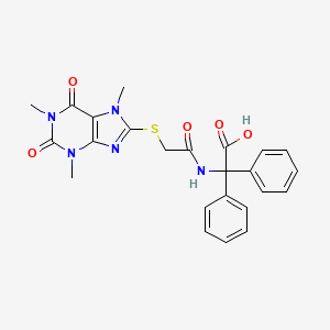 diphenyl({[(1,3,7-trimethyl-2,6-dioxo-2,3,6,7-tetrahydro-1H-purin-8-yl)sulfanyl]acetyl}amino)acetic acid