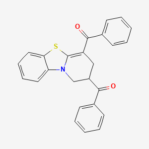 molecular formula C25H19NO2S B11579752 2,3-dihydro-1H-pyrido[2,1-b][1,3]benzothiazole-2,4-diylbis(phenylmethanone) 