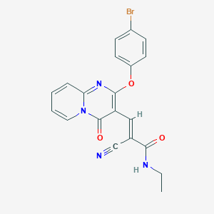 molecular formula C20H15BrN4O3 B11579787 (2E)-3-[2-(4-bromophenoxy)-4-oxo-4H-pyrido[1,2-a]pyrimidin-3-yl]-2-cyano-N-ethylprop-2-enamide 