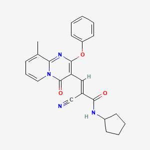 (2E)-2-Cyano-N-cyclopentyl-3-{9-methyl-4-oxo-2-phenoxy-4H-pyrido[1,2-A]pyrimidin-3-YL}prop-2-enamide