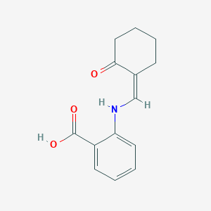 molecular formula C14H15NO3 B11579822 2-{[(Z)-(2-oxocyclohexylidene)methyl]amino}benzoic acid 